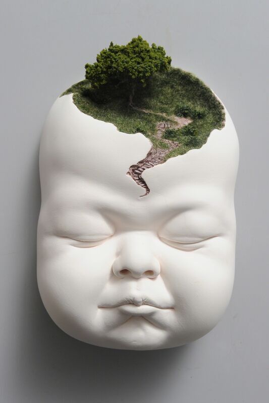 Johnson Tsang, ‘Pathway’, 2019, Sculpture, Porcelain, model tree and grass, Beinart Gallery