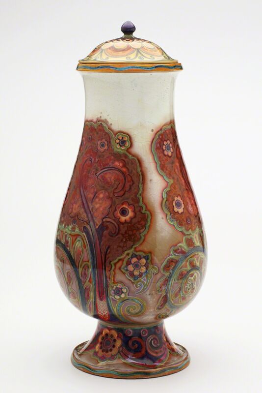 Galileo Chini, ‘Golden Blooms Covered Vase’, ca. 1900, Design/Decorative Art, Earthenware, Jason Jacques Gallery