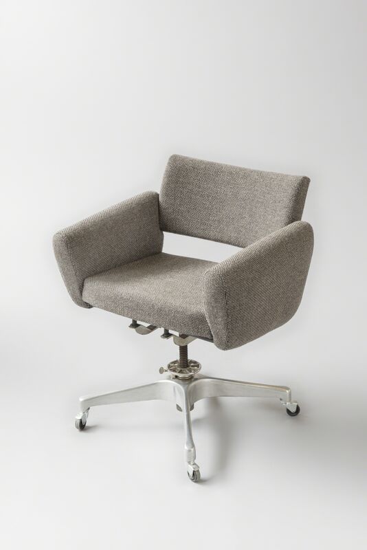 Joseph-André Motte, ‘Rolling desk armchairs 760T’, 1957, Design/Decorative Art, Polished aluminium cast, foam and fabric, Galerie Pascal Cuisinier