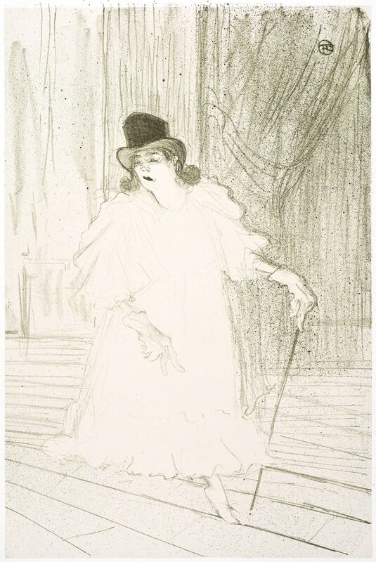 Henri de Toulouse-Lautrec, ‘Cecy Loftus’, 1895, Print, Original lithograph printed in dark green ink on chine appliqué (China paper mounted on stiff wove paper)., Christopher-Clark Fine Art