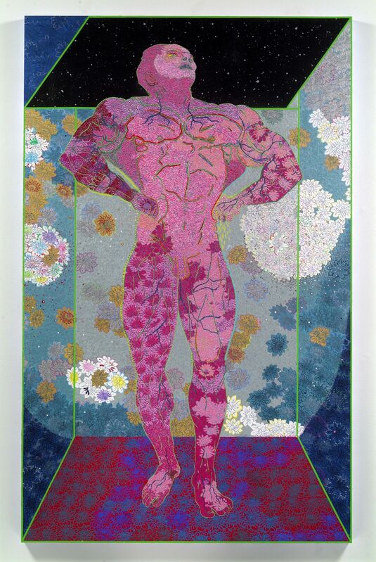 Chie Fueki, ‘Super’, 2004, Painting, Acrylic, ink, graphite and glitter on mulberry paper on board, Shoshana Wayne Gallery