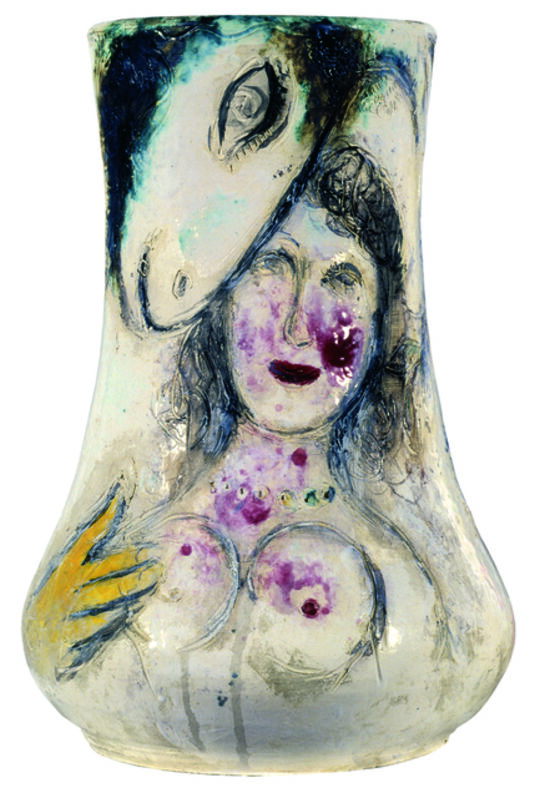 Marc Chagall, ‘A Mid-Summer's Night Dream (Le songe d'une nuit d'été)’, 1952, Sculpture, Ceramic, painted with slips and oxides, engraved with a knife and drypoint, part glaze with a brush, lined covered inside, Dallas Museum of Art