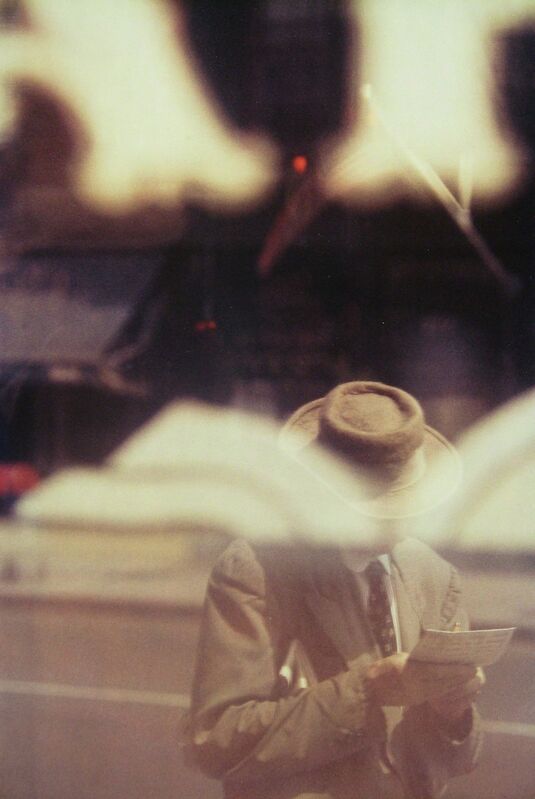 Saul Leiter, ‘Man Reading’, 1957, Photography, Chromogenic print, printed later, GALLERY FIFTY ONE