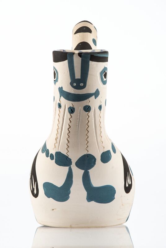 Pablo Picasso, ‘Pichet espagnol en forme de poule’, 1954, Design/Decorative Art, White earthenware ceramic pitcher, painted in black and blue, Heritage Auctions