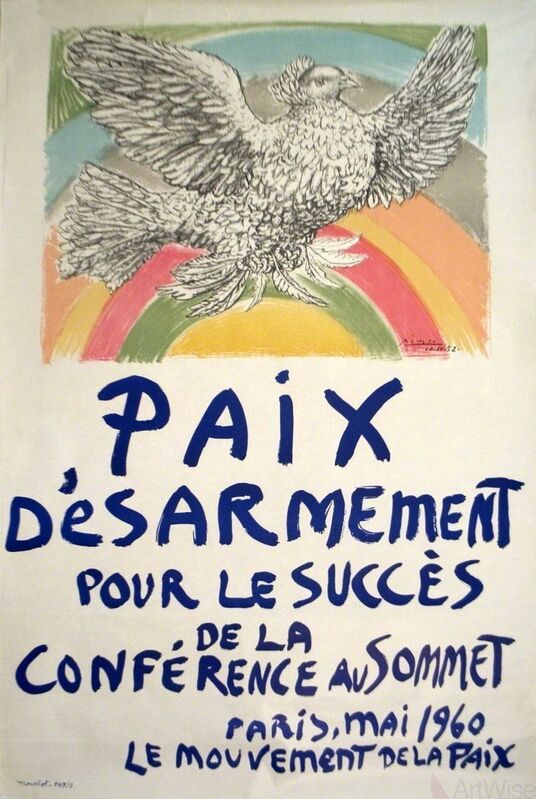 Pablo Picasso, ‘Paix Disarmement-Peace’, 1960, Ephemera or Merchandise, Stone Lithograph, ArtWise