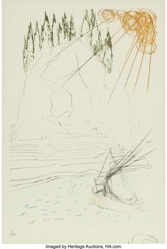 Salvador Dalí, ‘Tristan et Iseult (five works)’, 1970, Other, Engravings in color on Mandeure paper, Heritage Auctions