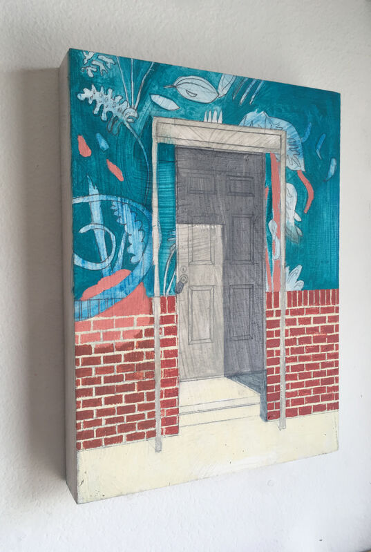 Francesca Reyes, ‘Door #14’, 2018, Painting, Oil, acrylic, & graphite on panel, Deep Space Gallery