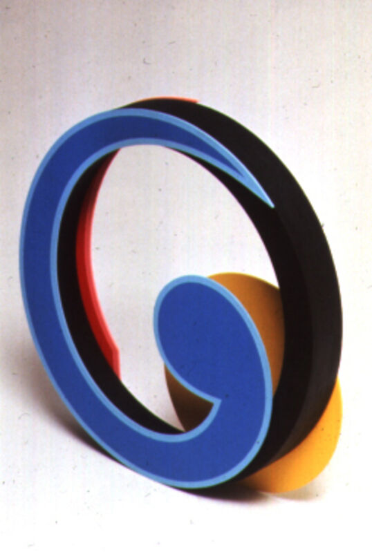 Clifford Singer, ‘Jupiter’, 1991, Sculpture, Silkscreen on Sintra and hand painted black wood lathed wheel, iMuseum Vegas