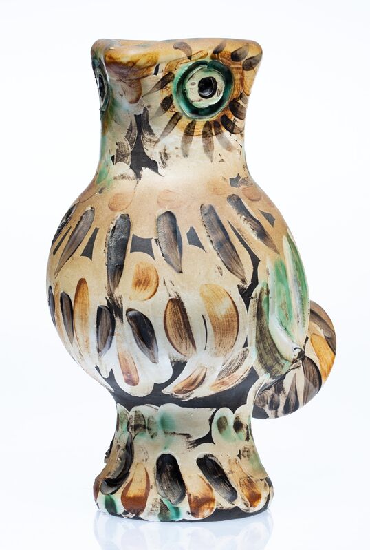 Pablo Picasso, ‘Chouette’, 1968, Partially glazed earthenware ceramic vase, painted in black, white, brown and green, Heritage Auctions
