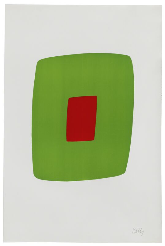 Ellsworth Kelly, ‘Green with Red’, 1964-1965, Print, Lithograph, Susan Sheehan Gallery
