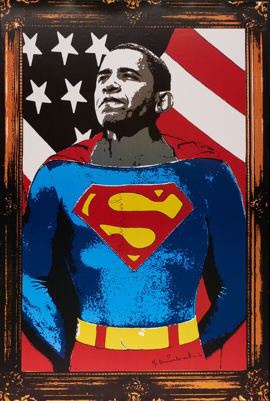 Mr. Brainwash, ‘Obama Superman (Gold)’, 2012, Print, Offset lithograph in colors, Rago/Wright/LAMA