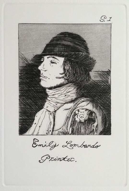 Emily Lombardo, ‘Self Portrait, from the Caprichos’, 2013, Print, Etching and aquatint, Childs Gallery