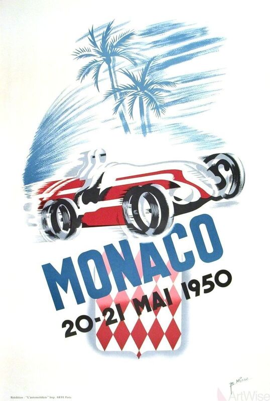 B. Minne, ‘Monaco Grand Prix 1950’, 1995, Print, Stone Lithograph, ArtWise