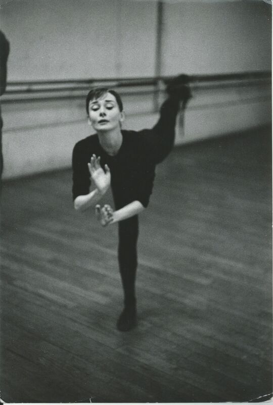 David Seymour, ‘Audrey Hepburn training for funny face’, 1956, Photography, Silver gelatin print, °CLAIRbyKahn Galerie