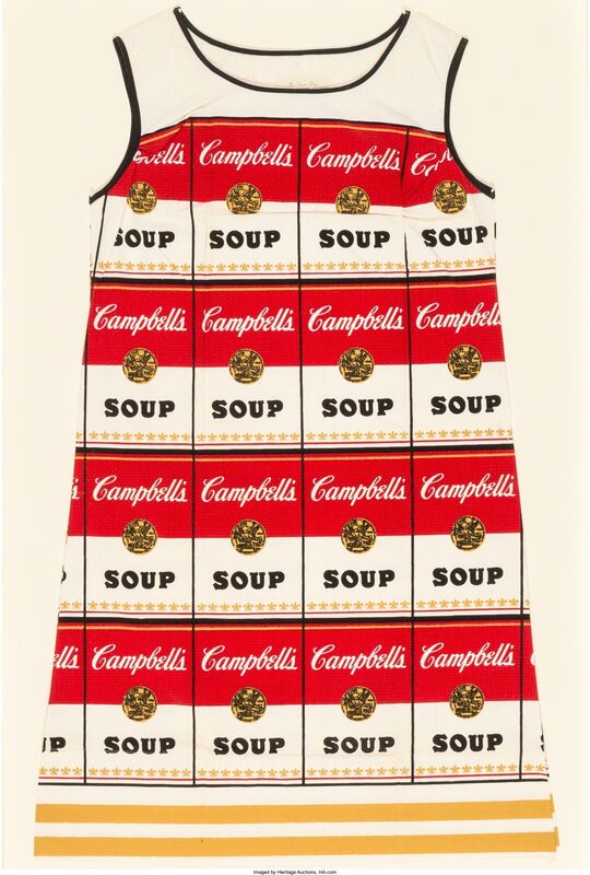 Andy Warhol, ‘Souper Dress’, circa 1968, Print, Color screenprint on cellulose and cotton, Heritage Auctions