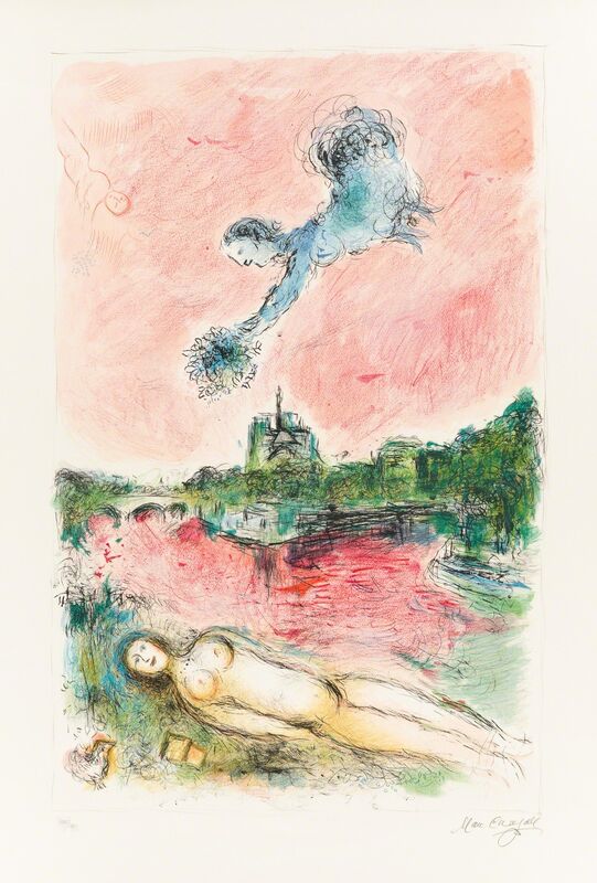 Marc Chagall, ‘View of Notre-Dame’, 1980, Print, Lithograph, Christopher-Clark Fine Art