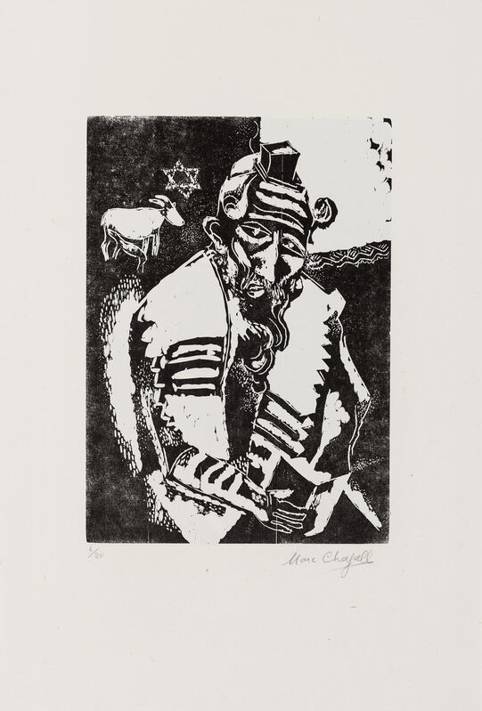 Marc Chagall, ‘Juif Priant (Kornfeld 31. IIIb.)’, Print, Wood-engraving, Forum Auctions