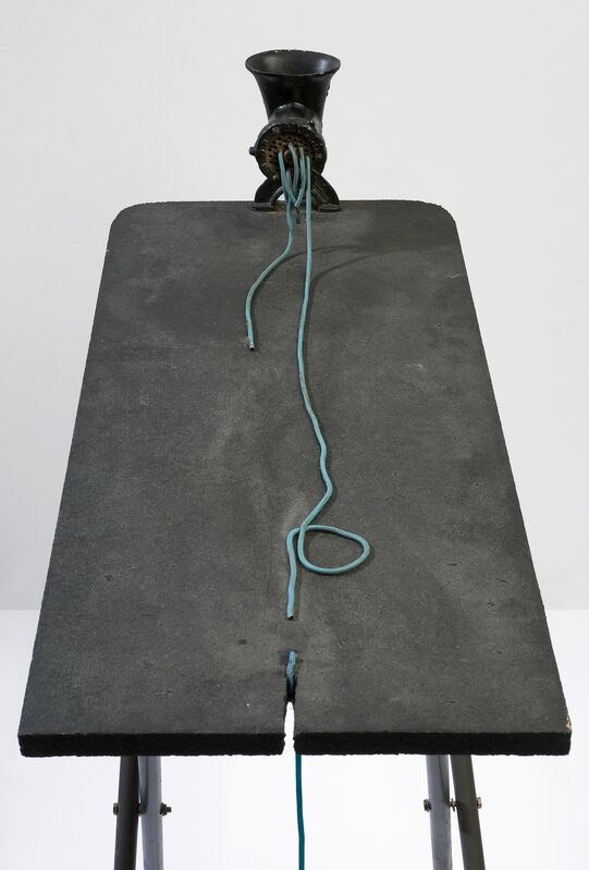 Edward Krasinski, ‘Mincer (Hachoir)’, 1969, Sculpture, Mixed media (ironing board, fibreboard, acylic, mincer, plastic), Loevenbruck