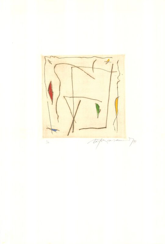 Albert Ràfols-Casamada, ‘Estels 5’, 1991, Print, Hand-colored etching, Sylvan Cole Gallery