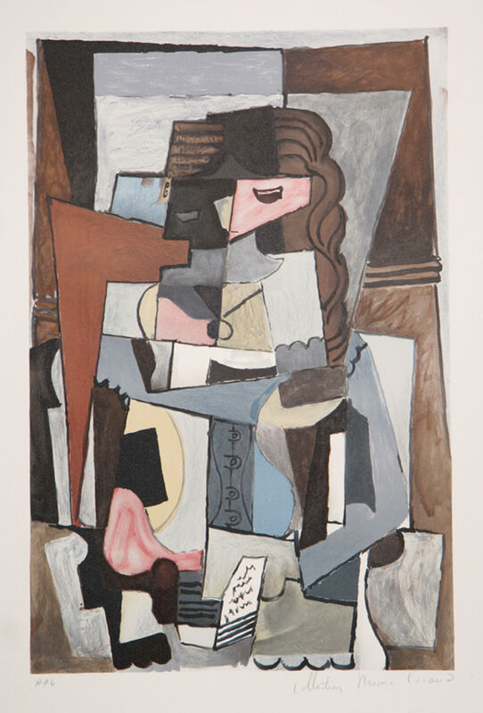 Pablo Picasso, ‘Femme au Corset Tesant un Livre, 1914’, 1979-1982, Print, Lithograph on Arches paper, RoGallery