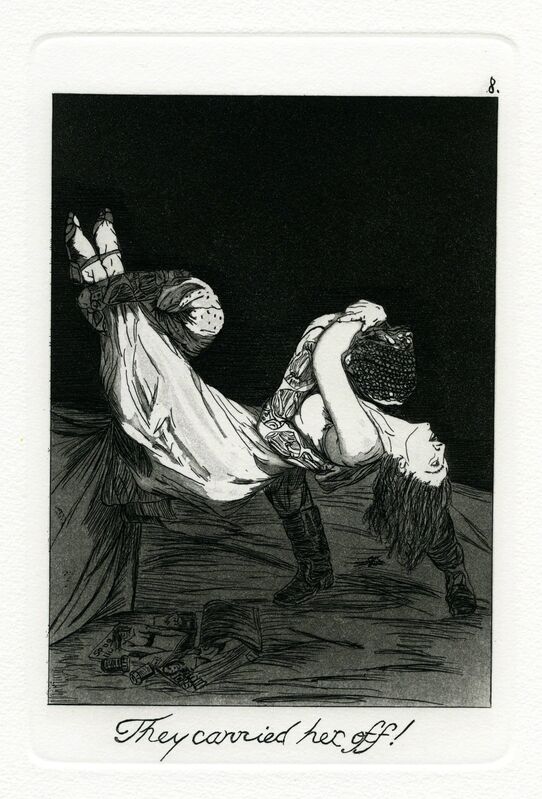 Emily Lombardo, ‘They carried her off!, from The Caprichos’, 2014, Print, Etching and aquatint, Childs Gallery