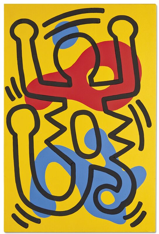 Keith Haring, ‘Untitled’, 1981, Painting, Acrylic on canvas, Rosenfeld Gallery LLC