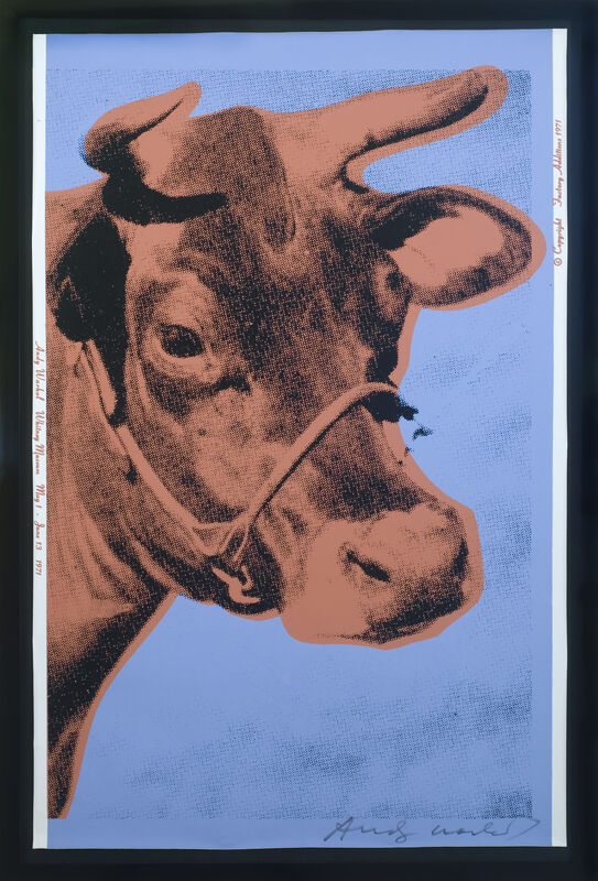 Andy Warhol, ‘Cow (1971)’, 1971, Print, Silkscreen inks, wallpaper, pen ink, Artificial Gallery