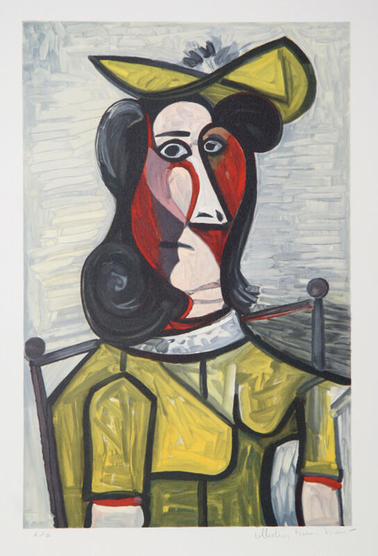 Pablo Picasso, ‘Portrait de Femme au Chapeau et la Robe Vert Jaune, 1943’, 1979-1982, Print, Lithograph on Arches paper, RoGallery