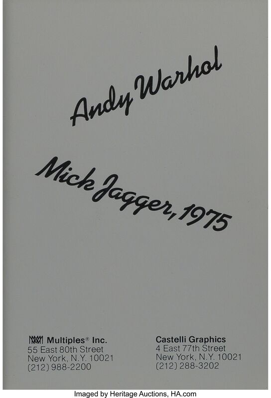 Andy Warhol, ‘Mick Jagger Announcement Cards (Full Set of 10)’, 1975, Print, Offset lithographs in colors on paper, Heritage Auctions