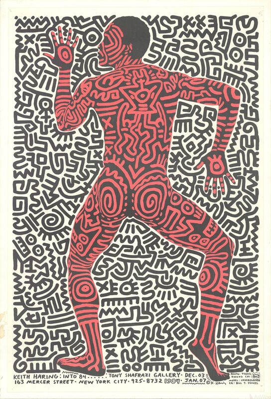 Keith Haring, ‘Into 1984 - Tony Shafrazi Gallery’, 1984, Print, Stone Lithograph, ArtWise