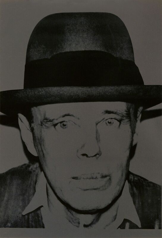 Andy Warhol, ‘Joseph Beuys’, 1980, Print, Silkscreen on Arches Cover Black Paper, Galerie Leu