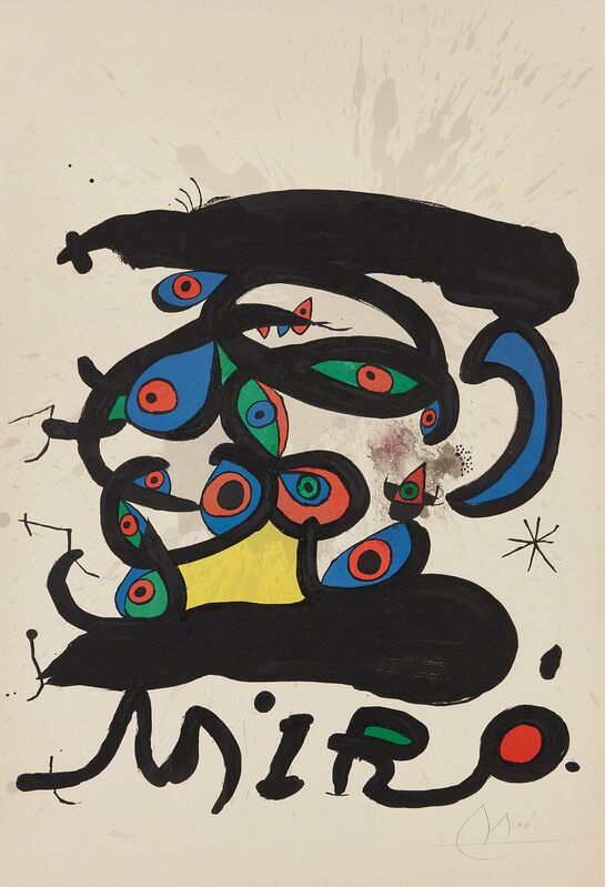 Joan Miró, ‘Poster for the exhibition 'Peintures sur papier, dessins' ('Paintings on Paper, Drawings')’, 1971, Print, Lithograph in colors, on Arches paper, with full margins., Phillips