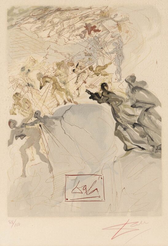 Salvador Dalí, ‘Purgatory Canto 25 (See Field P. 192)’, 1963, Print, Color wood engraving on cream wove paper, Doyle