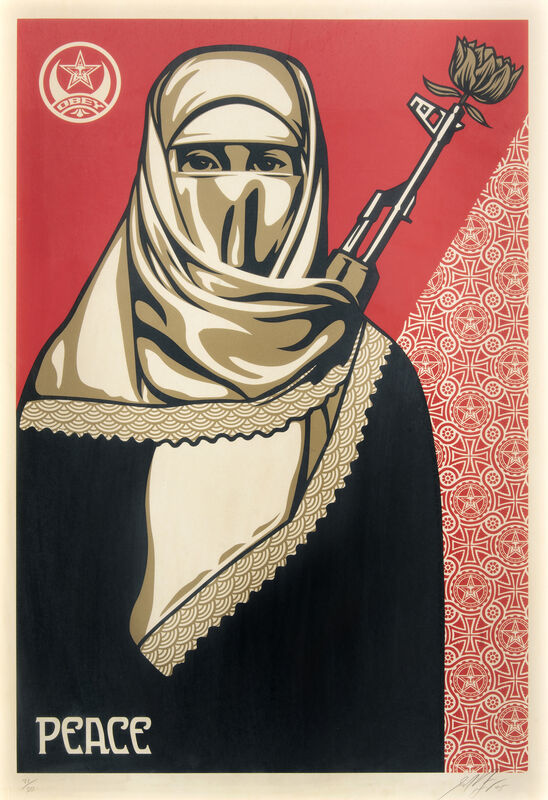 Shepard Fairey, ‘Muslim Woman’, 2005, Print, Screen print in colours on paper, Tate Ward Auctions
