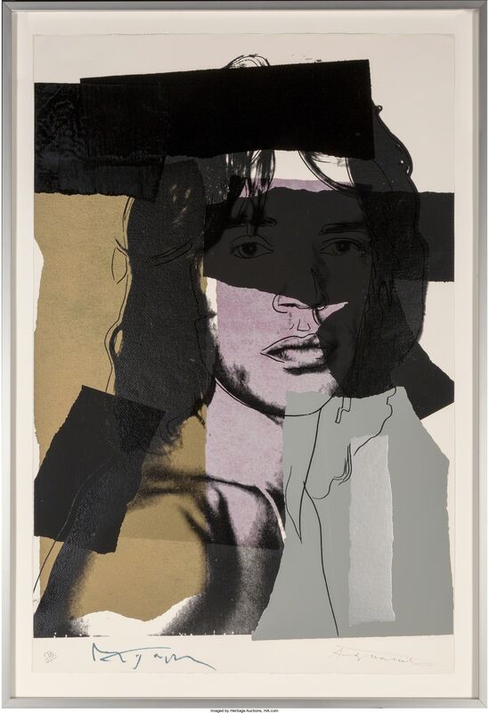 Andy Warhol, ‘Mick Jagger, from the Mick Jagger portfolio’, 1975, Print, Screenprint in colors on Arches Aquarelle (Rough) paper, Heritage Auctions