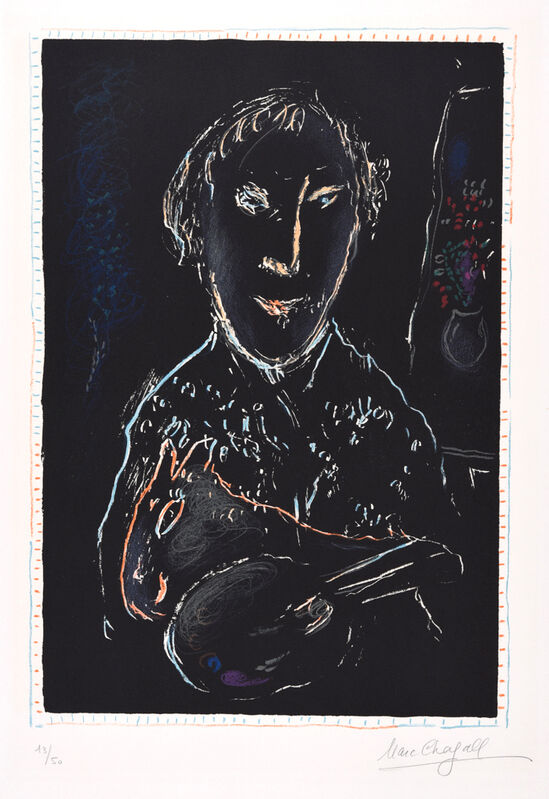 Marc Chagall, ‘Autoportrait’, 1973, Print, Lithograph, Odon Wagner Gallery