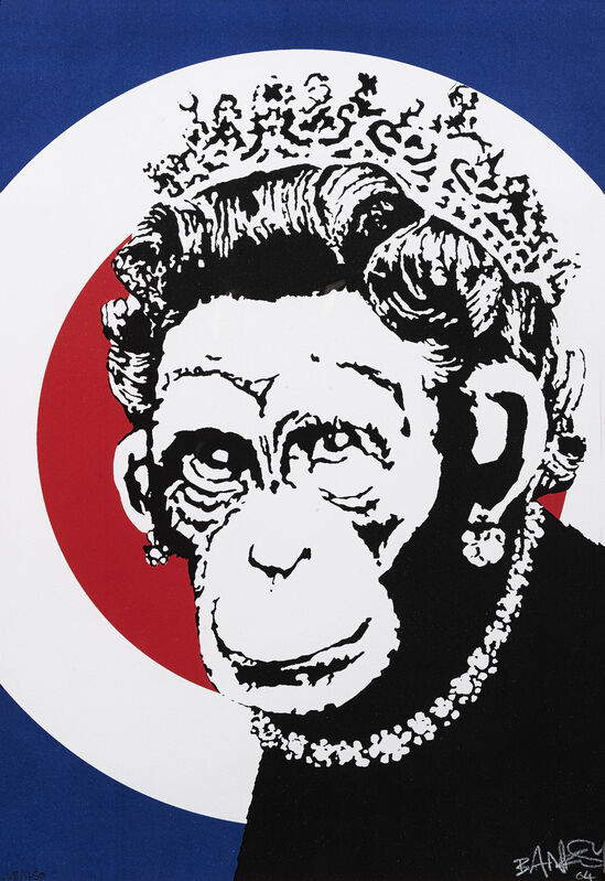 Banksy, ‘Monkey Queen’, 2004, Print, Screenprint in colours on wove paper, Tate Ward Auctions
