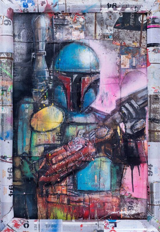 Szabotage, ‘Boba Fet - The Can Can Collection’, 2018, Mixed Media, Spray paint, graffiti markers, ink on the recycled spray can base, Art Supermarket