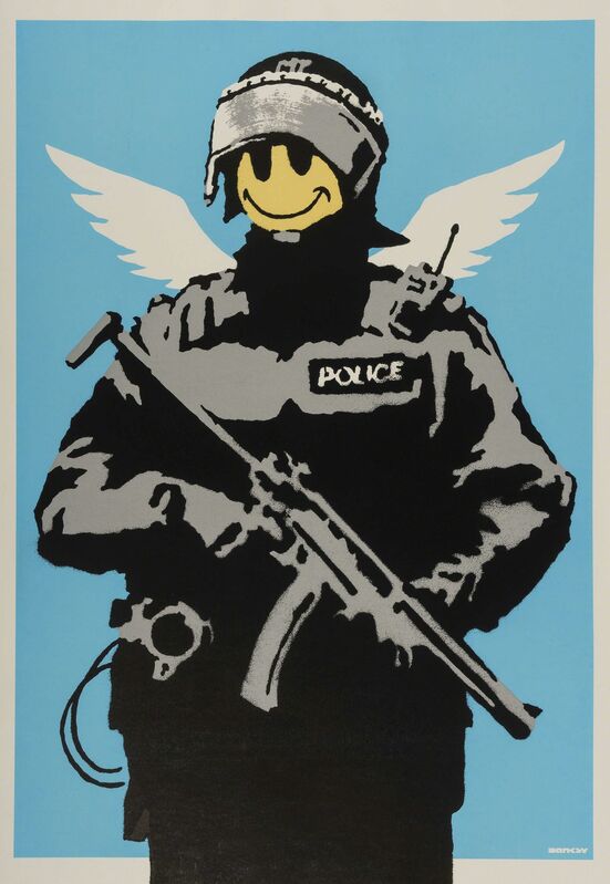 Banksy, ‘Flying Copper’, 2003, Print, Screen print, Oliver Clatworthy