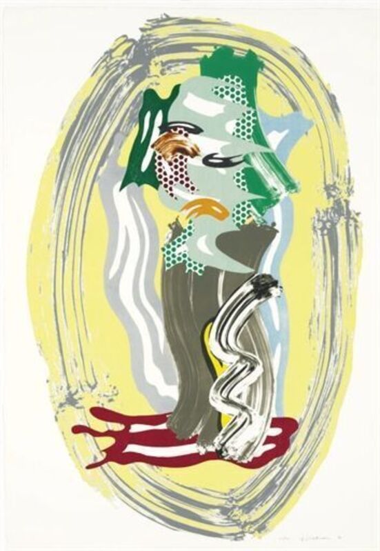 Roy Lichtenstein, ‘Green Face from Brushstroke figures ( Corlett 232)’, 1989, Mixed Media, Lithograph, waxtype,woodcut and screenprint, Vertu Fine Art