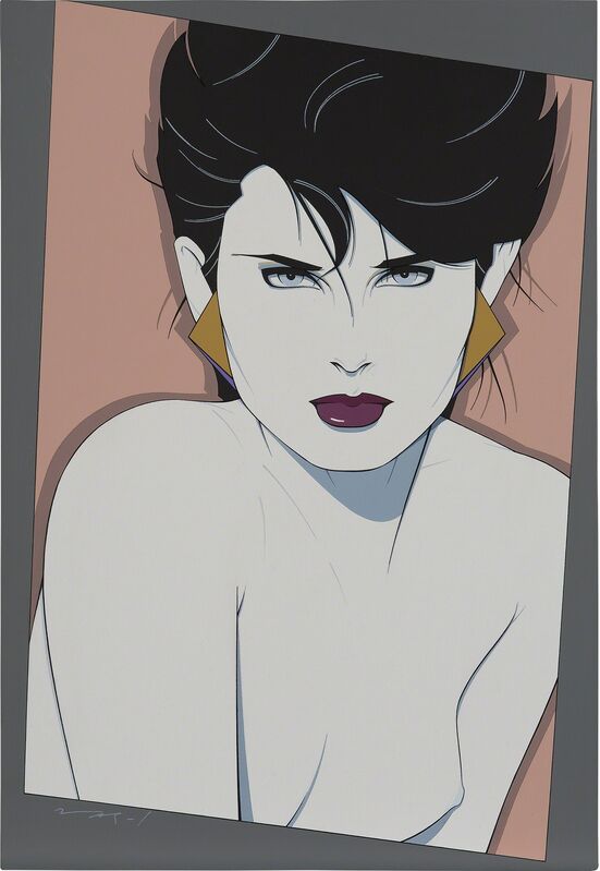 Patrick Nagel, ‘Kristen’, circa 1982-1983, Painting, Acrylic on canvas mounted on wood, Phillips
