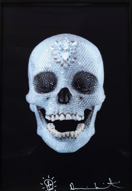 Damien Hirst, ‘For the Love of God’, 2012, Print, Lenticular, digital print on pegt plastic, signed and doodle in white acrylic, Roseberys