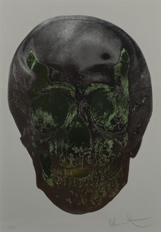 Damien Hirst, ‘Till Death Do Us Part (Dove Grey Gunmetal Leaf Green Skull)’, 2012, Print, Screenprint, glaze and foilblock, Forum Auctions