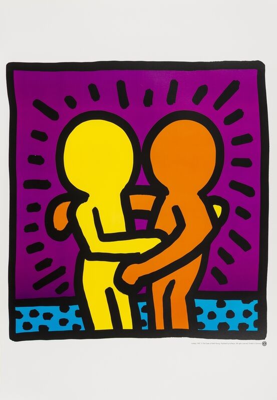 Keith Haring, ‘Untitled (Best Buddies)’, 1987, Ephemera or Merchandise, Offset lithographic poster printed in colours, Forum Auctions
