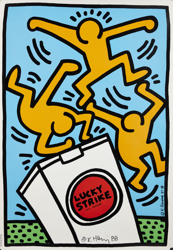 Keith Haring, ‘Lucky Strike’, 1987, Print, Screenprint in colours on smooth wove, Roseberys