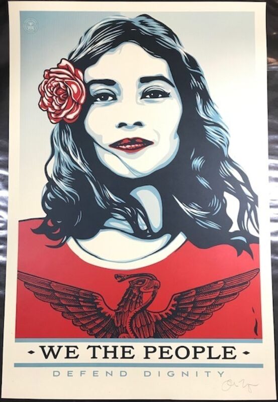 Shepard Fairey, ‘"We The People"  Defend Dignity ’, 2017, Print, French cream speckle tone, New Union Gallery