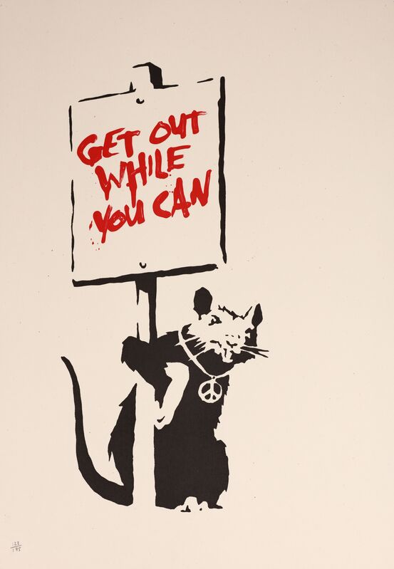 Banksy, ‘Get Out While You Can’, 2004, Print, Screenprint in Colours, Chiswick Auctions