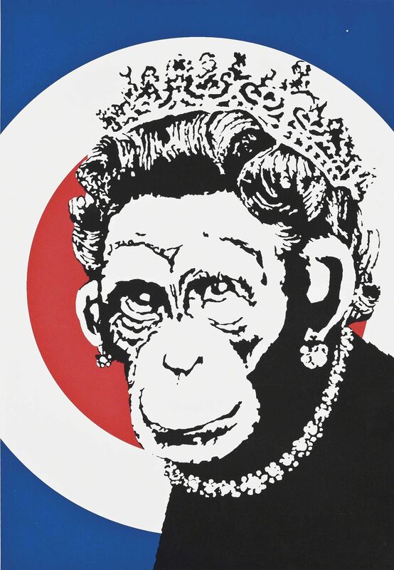 Banksy, ‘Monkey Queen’, 2003, Print, Screenprint, Maddox Gallery Gallery Auction