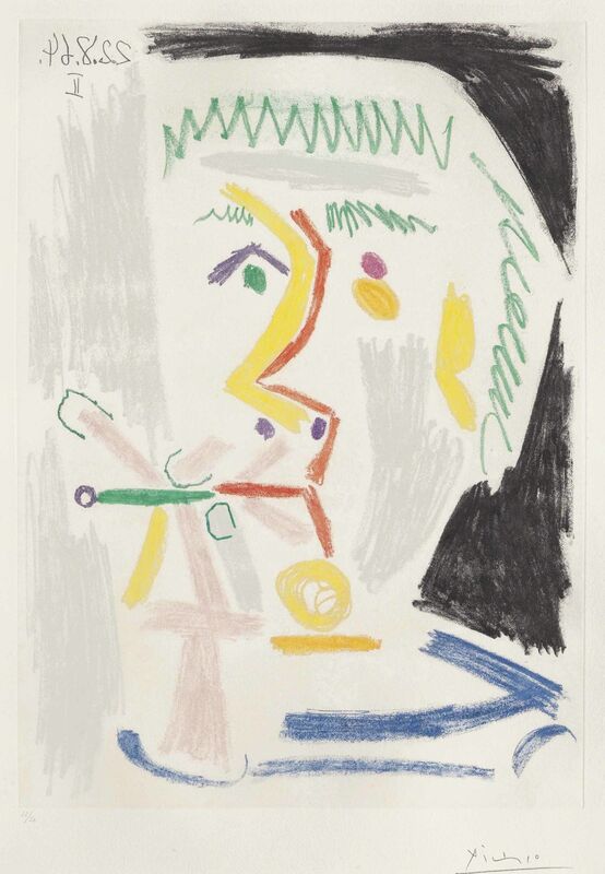 Pablo Picasso, ‘Fumeur à la cigarette’, 1964, Print, Aquatint in colors, on Richard de Bas paper, Christie's