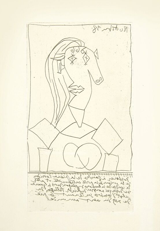 Pablo Picasso, ‘Buste de femme a la chaise’, 1938, Print, Etching, on wove paper, Christie's